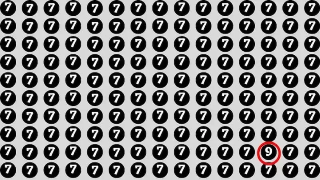 solution visual test finding number 9